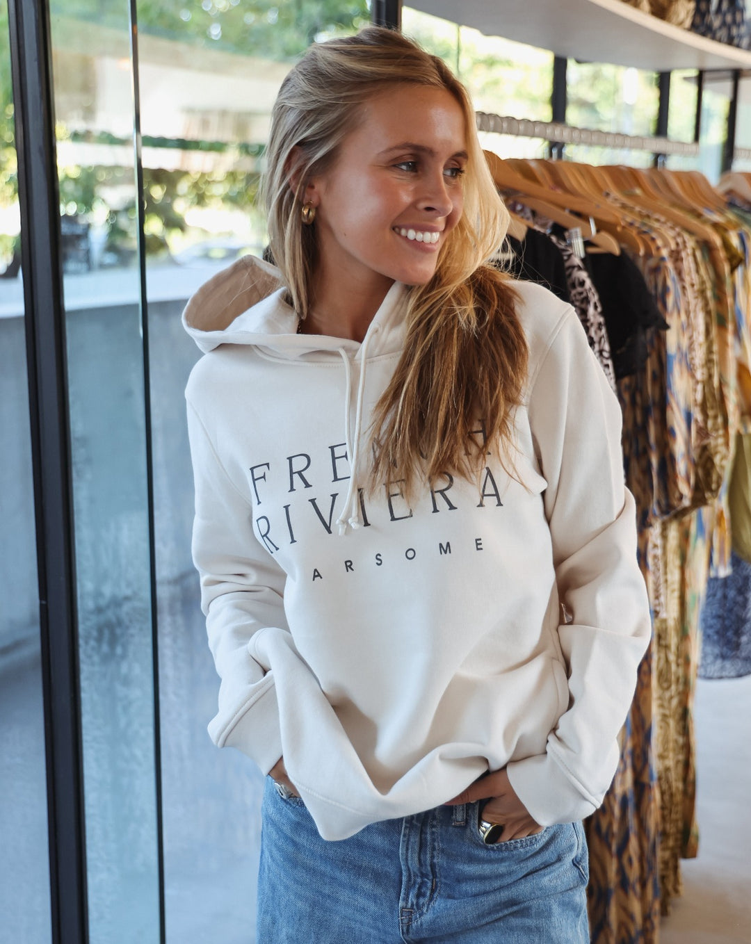 Hoodie French Riviera - Crema