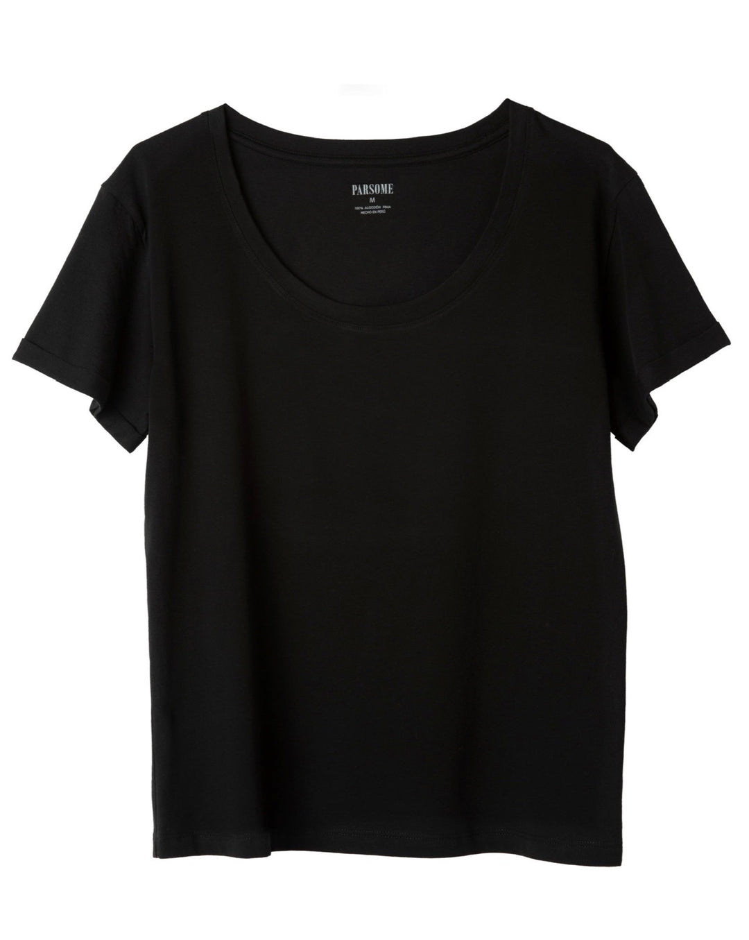 Polera Básica Cuello U - Negra