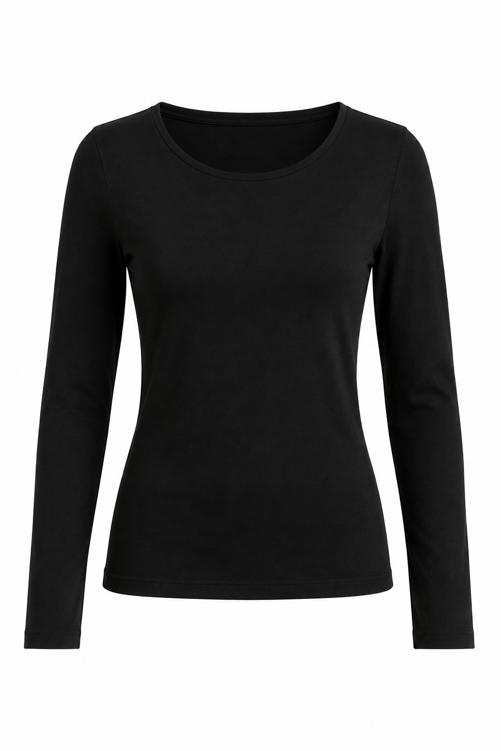Polera Manga Larga Negra - Algodón Orgánico