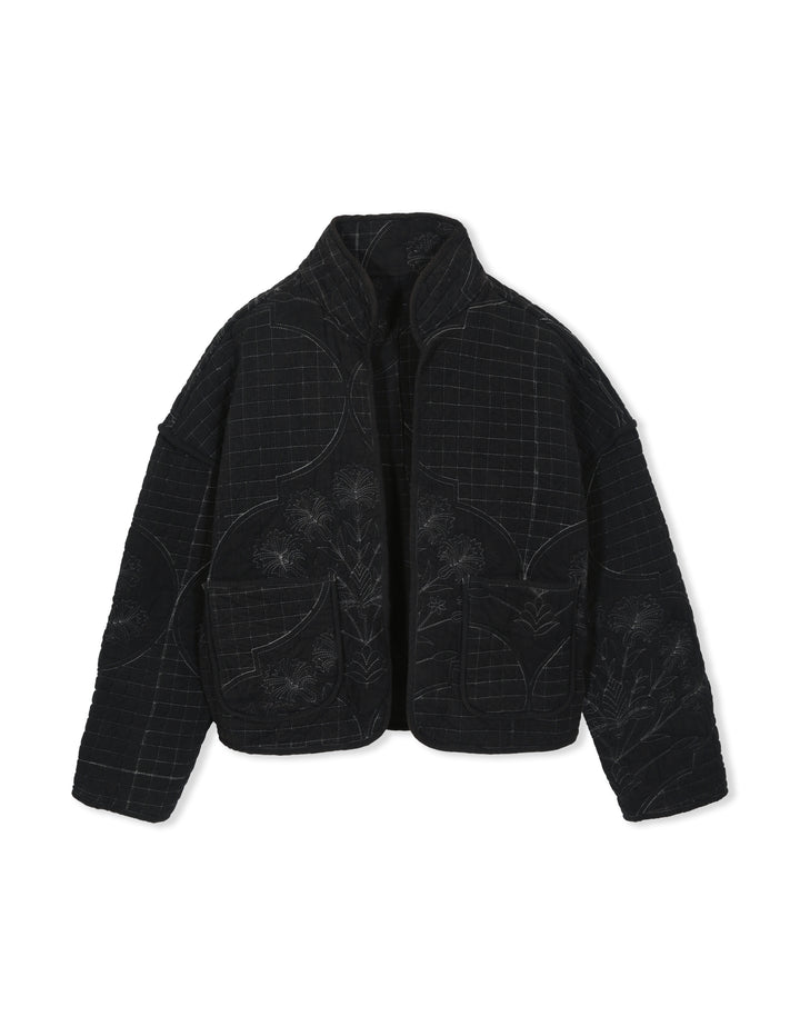 Chaqueta Oversized - Bordada Negra