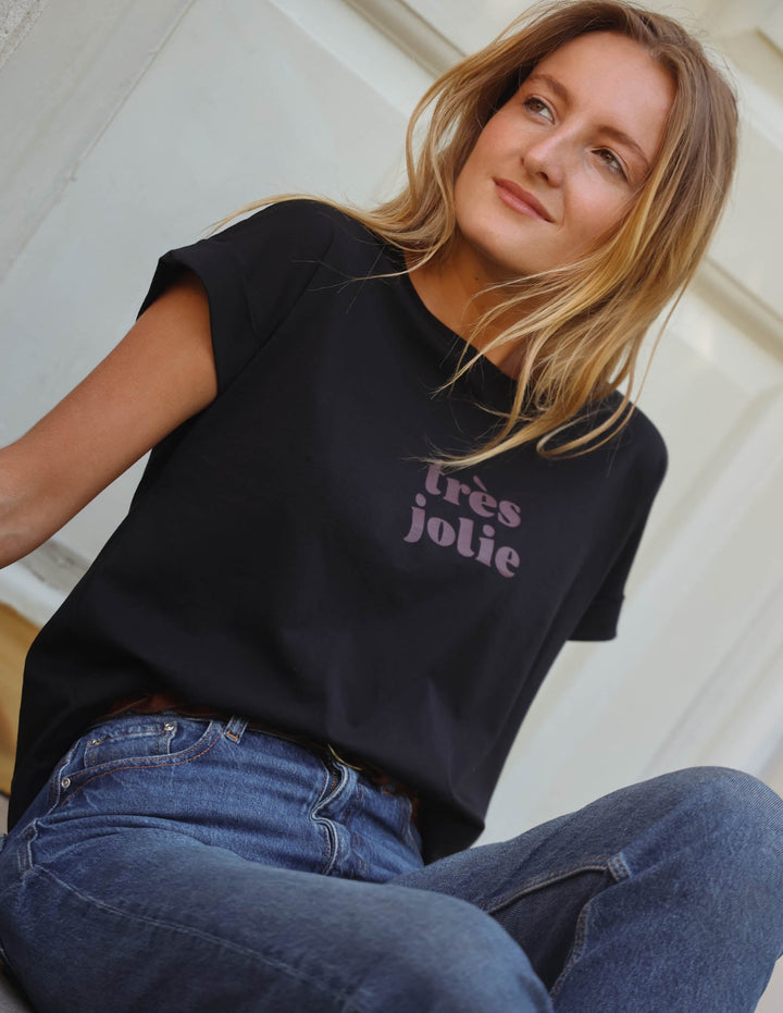 Polera Très Jolie - Negra