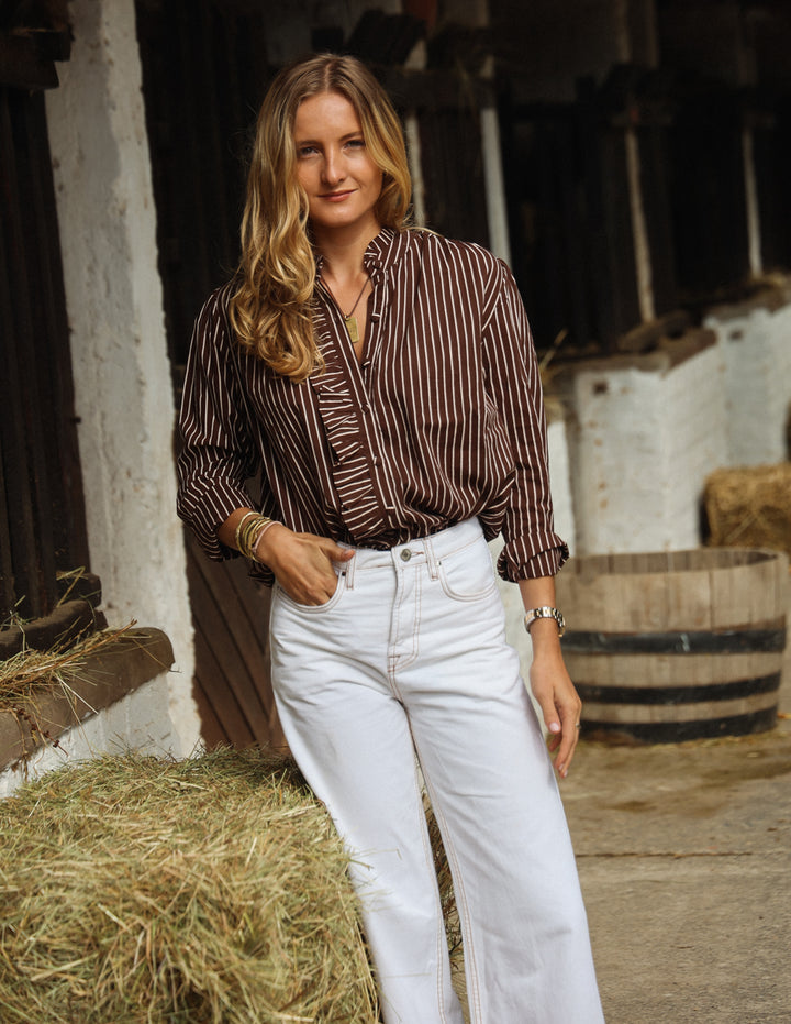 Blusa Naomi - Rayas Mocha