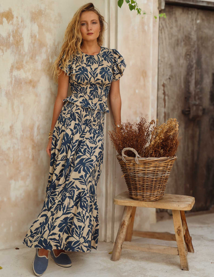 Blusa Amara - Bunga Azul