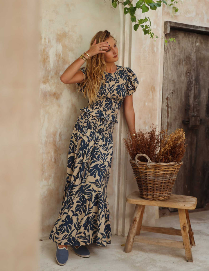 Blusa Amara - Bunga Azul