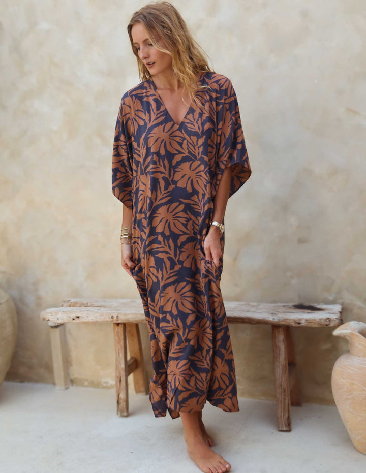 Vestido Alina - Bunga Terracota