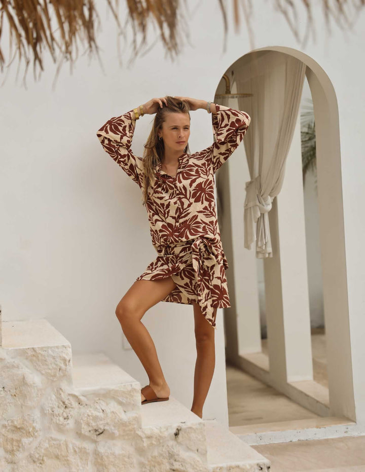 Blusa Alizee - Bunga Bordó