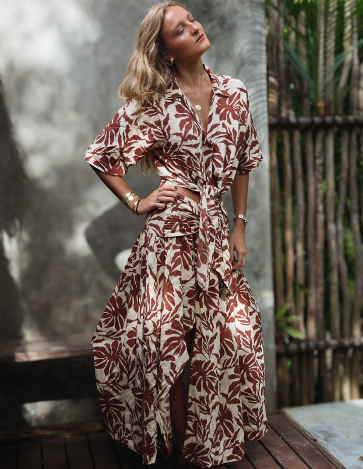 Blusa Odette - Bunga Bordó