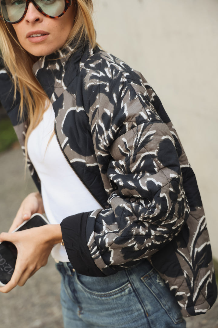 Chaqueta Ona - Flores Verde