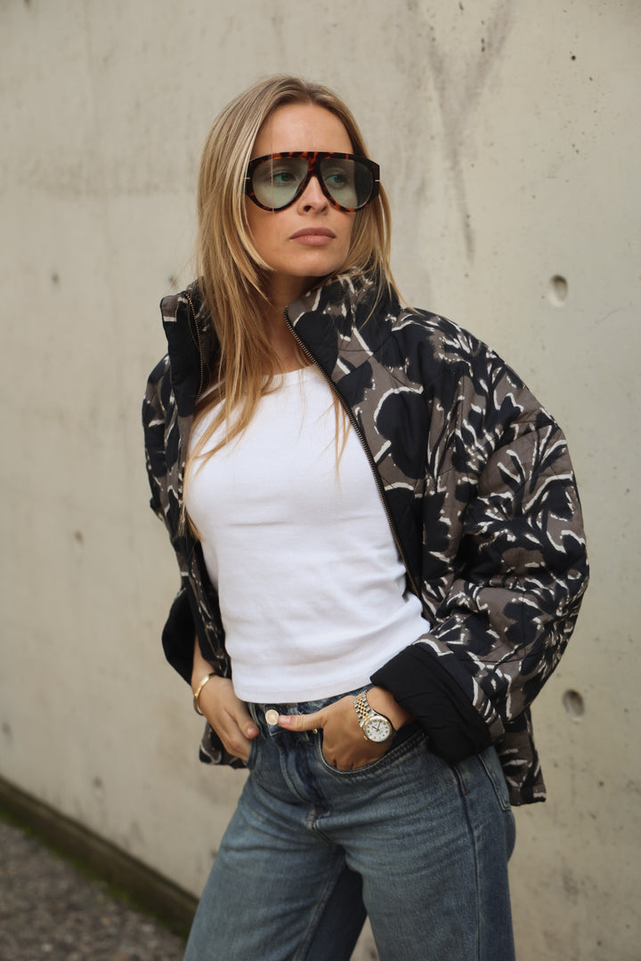 Chaqueta Ona - Flores Verde