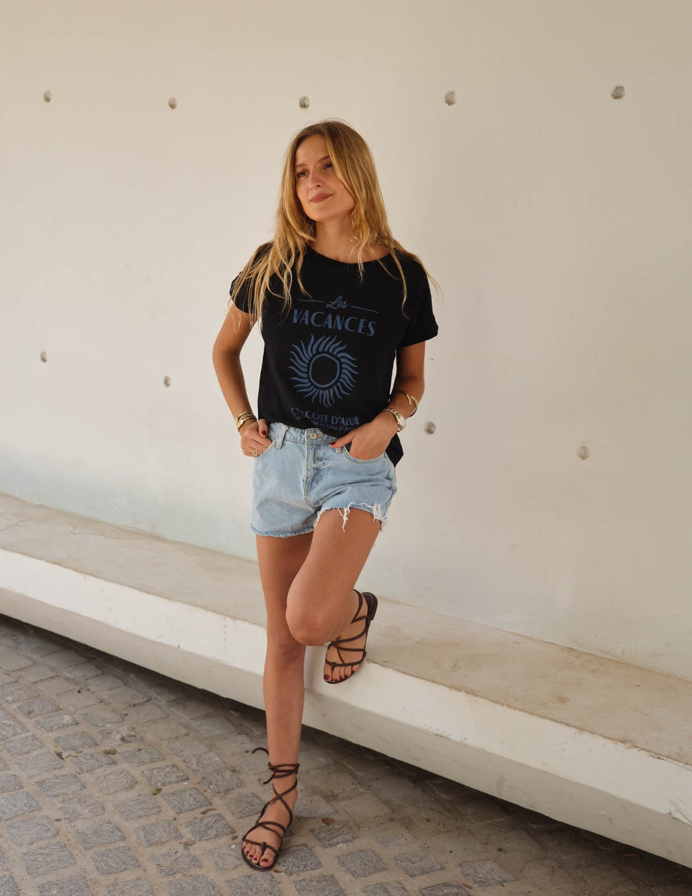 Polera Les Vacances - Negra