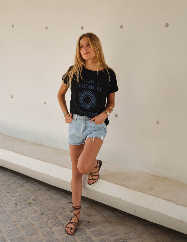 Polera Les Vacances - Negra