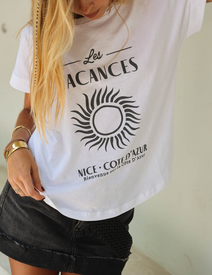 Polera Les Vacances - Blanca