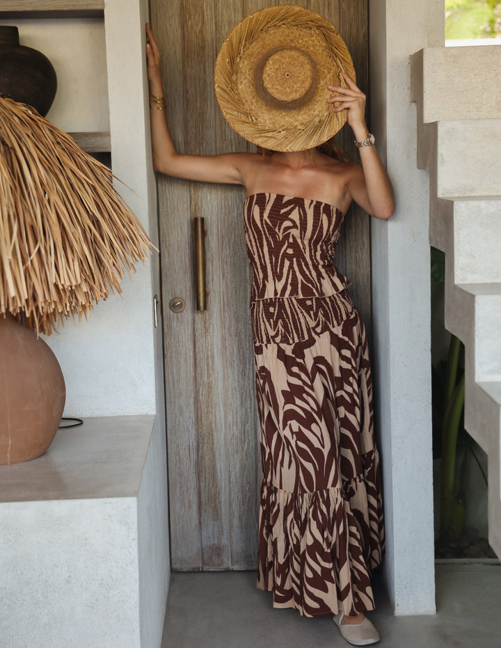 Pollera Gardenia - Senja Bordó