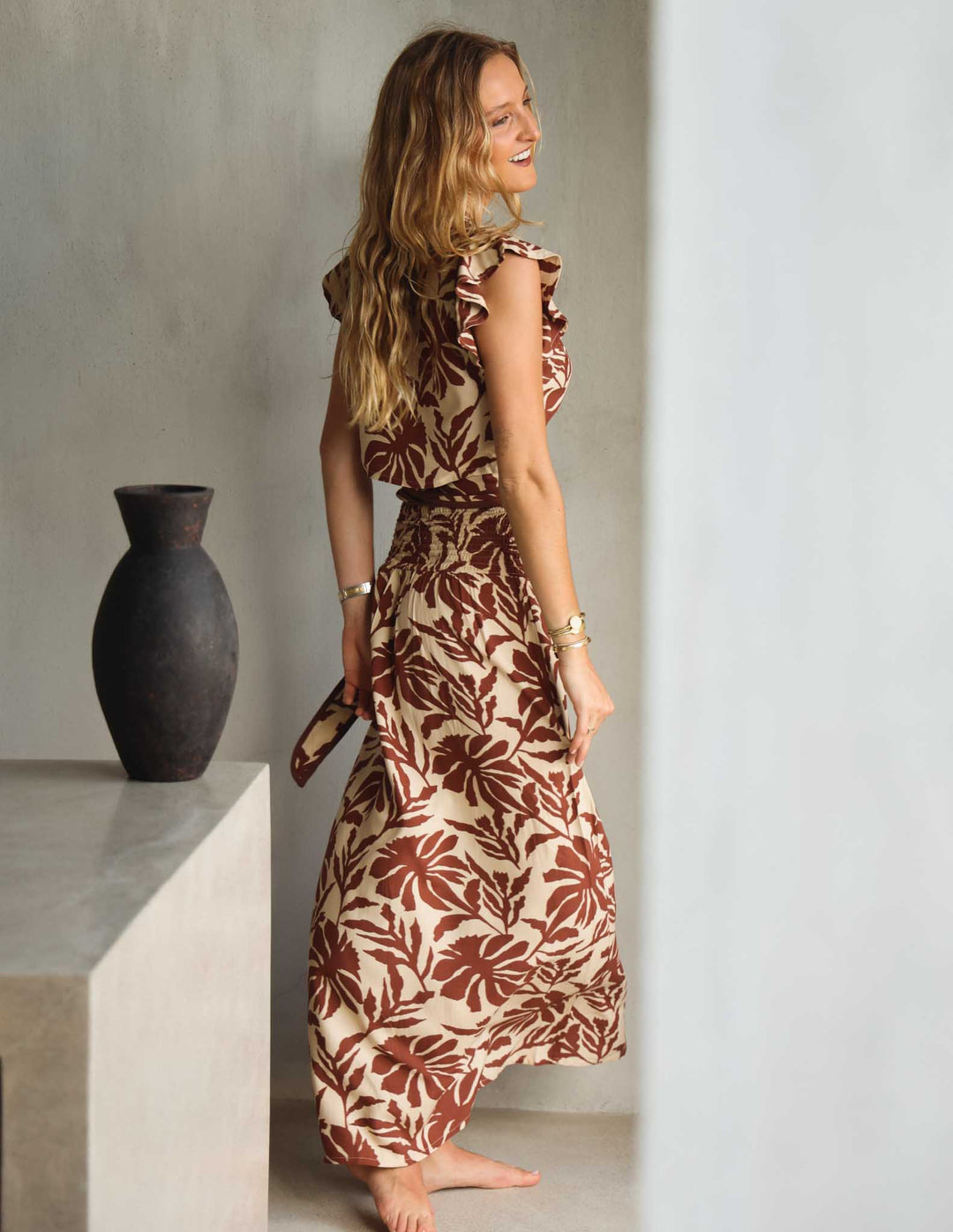 Blusa Liora - Bunga Bordó