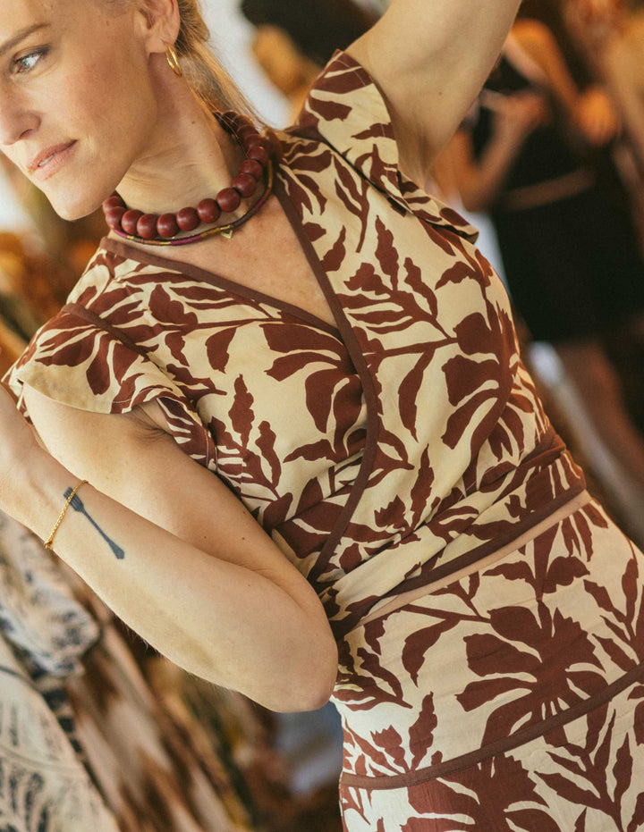 Collar - Madera Burdeo