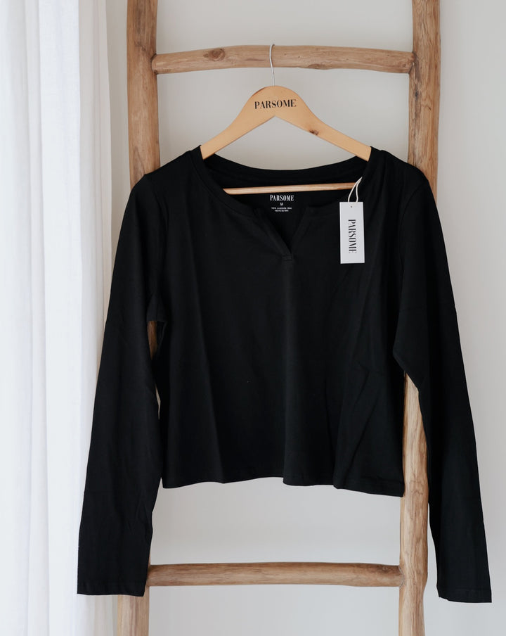 Polera Manga Larga - Negra