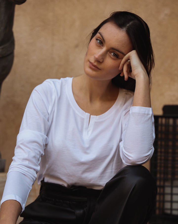 Polera Manga Larga - Blanca