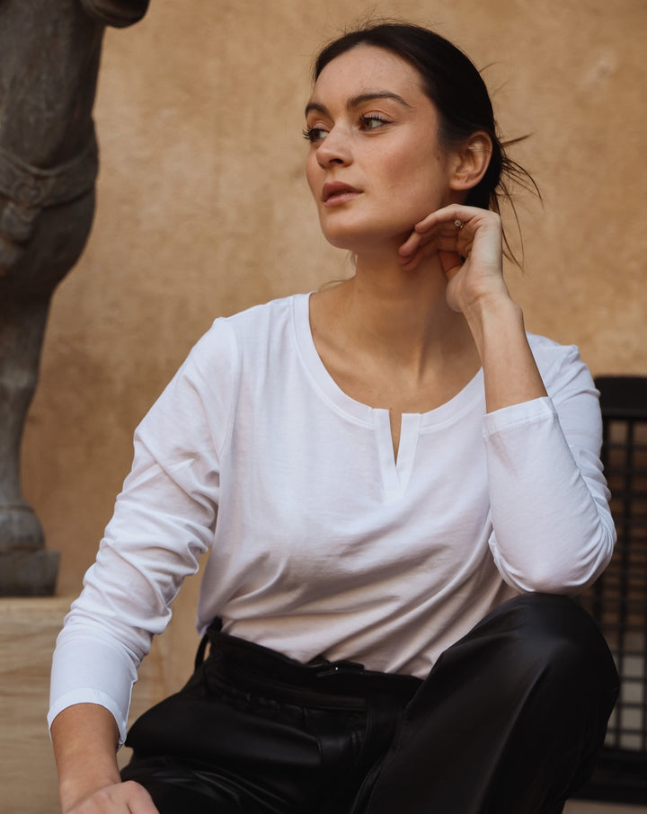 Polera Manga Larga - Blanca