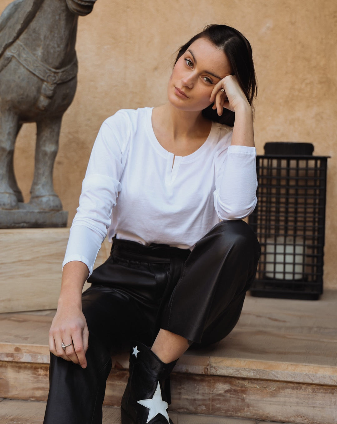 Polera Manga Larga - Blanca