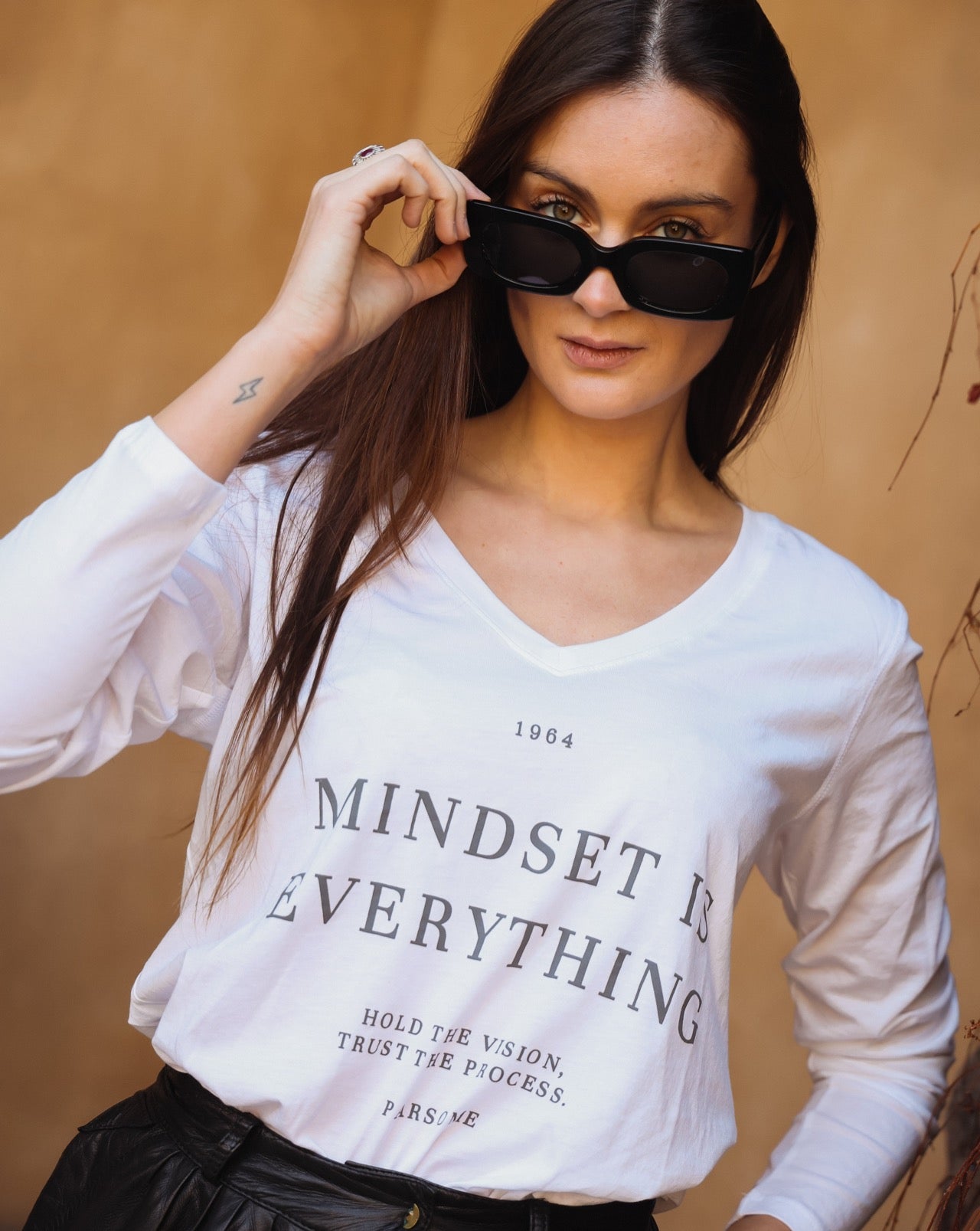 Polera Mindset - Blanca - Manga Larga