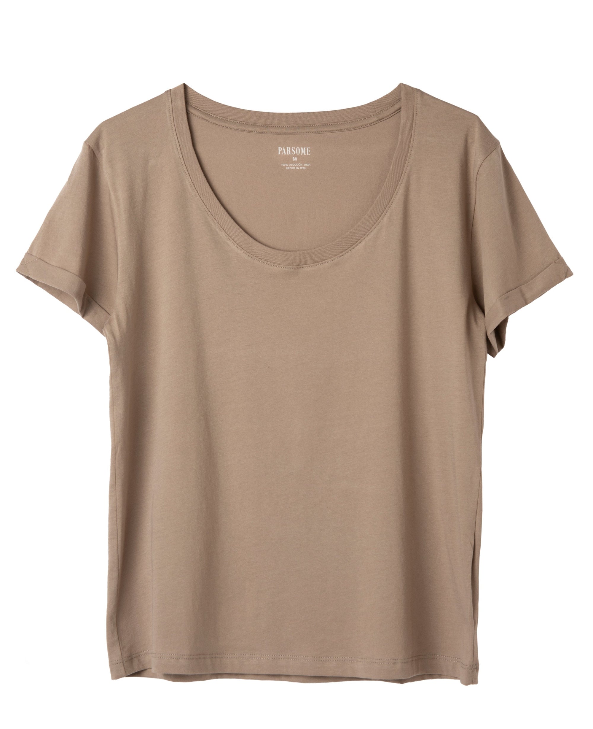 Polera Básica Cuello U  - Beige